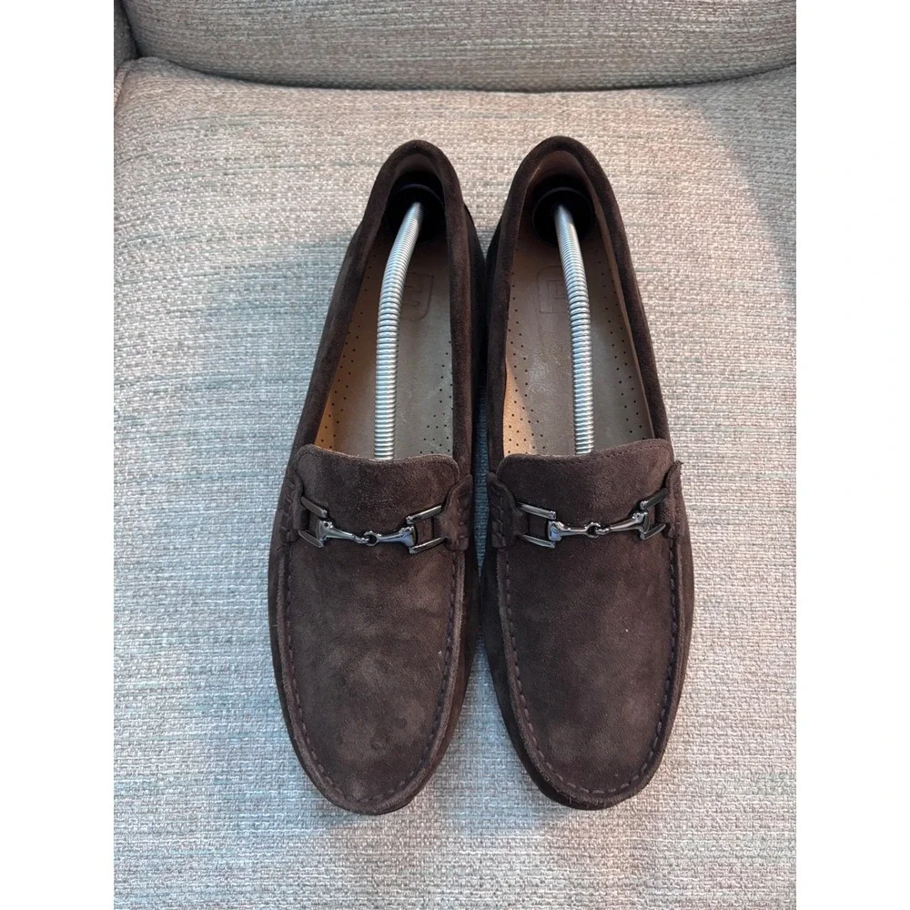FootJoy Mens‎ 79063 Brown Suede Bit Loafers Driver Shoes Size 10.5 M